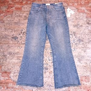 7For All mankind Easy Boy Boot  Rigid hem crop Jeans 27 NWT